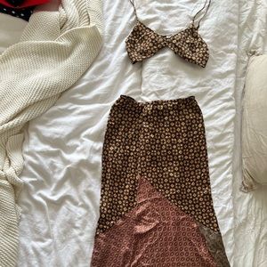 Zara custom co-ord set satin silk